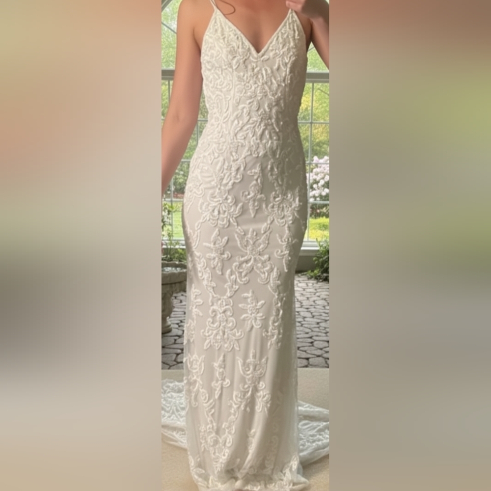 Lulus Everlasting Passion White Sequin Beaded Backless Maxi Wedding Dress - Picture 16 of 16